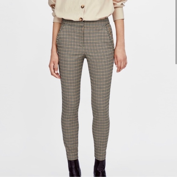 Zara Pants & Jumpsuits Zara Plaid Pants Poshmark